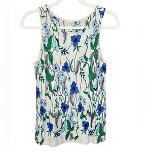 Anthropologie Meadow Rue Cartenga Tank Floral Embroidered Sz S